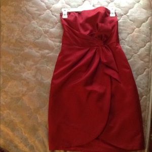 Red cocktail prom dress